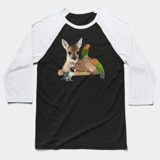 Deer and parrots Baseball T-Shirt
